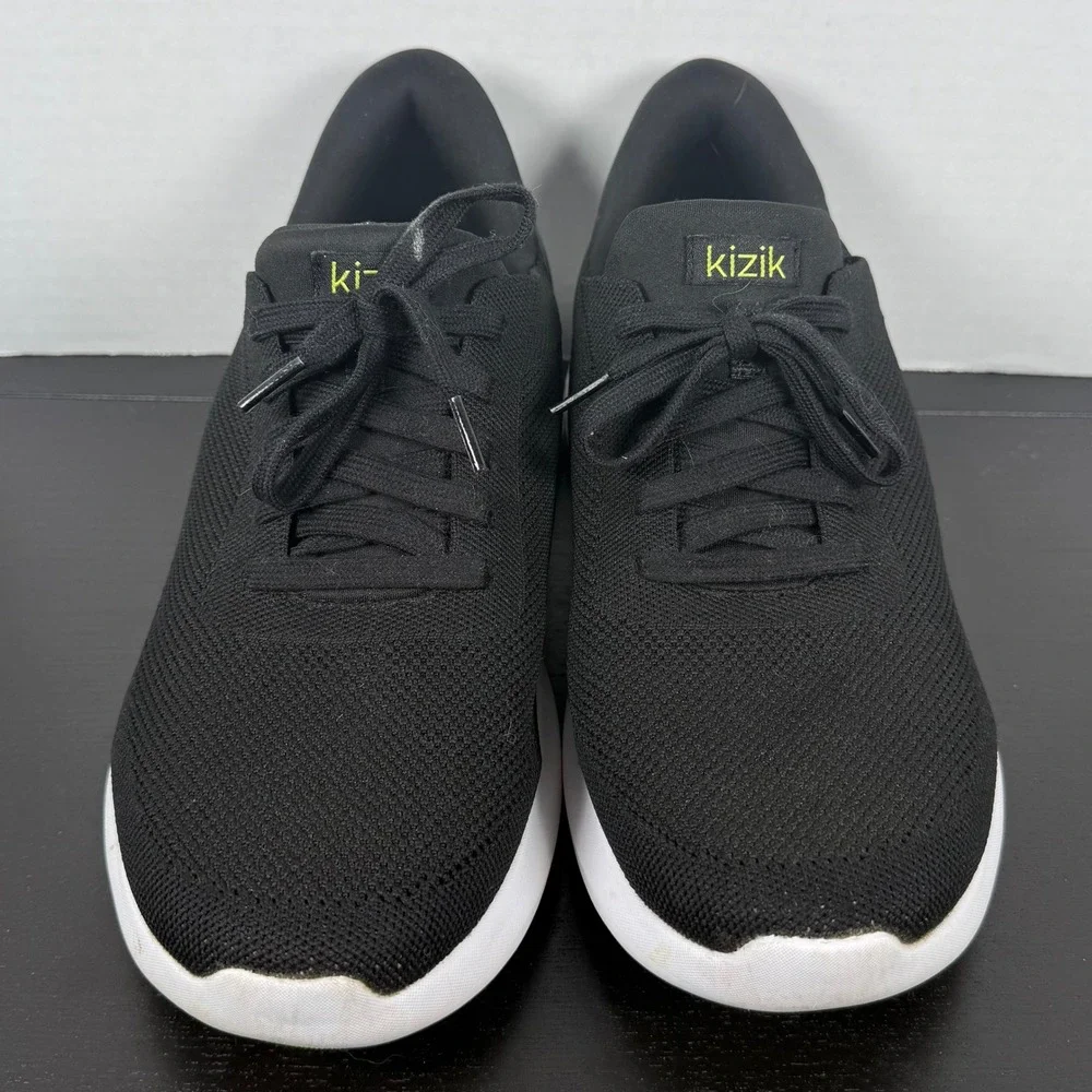 Kizik Men 10.5 Wide Black Lima Hands-Free Slip On Sneakers Shoes L3FCDATHBK01-2E
